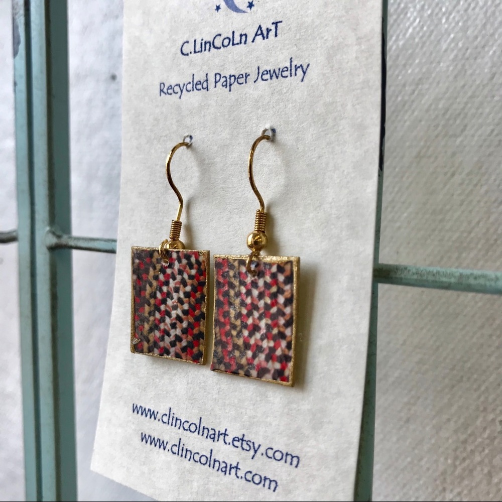 Recycled Paper Earrings ♻️